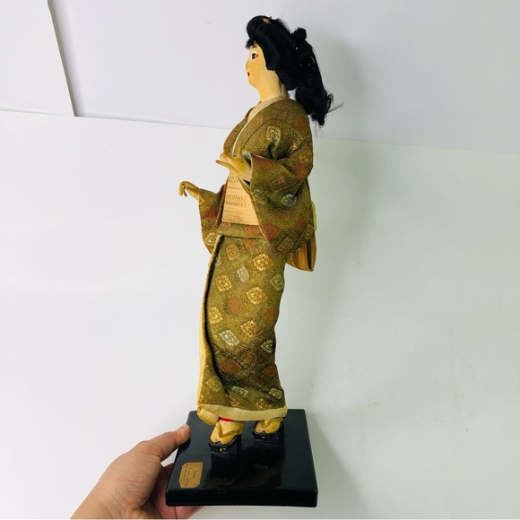 Vintage Harusame Nishi Geisha Standing Doll 15" Japanese Lady Figurine in Kimono - Picture 7 of 14